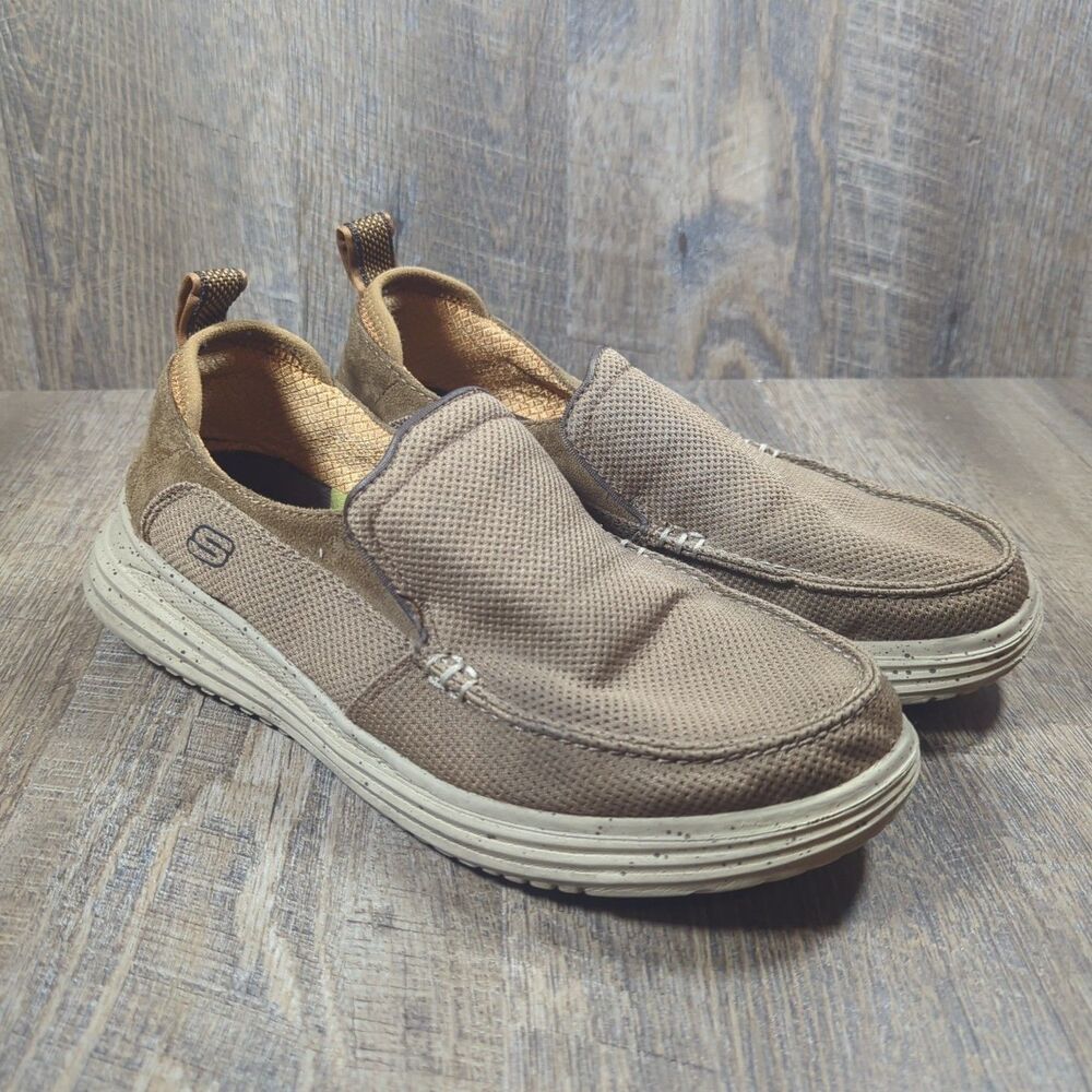 Skechers Men's Size 9.5 Classic Fit Proven Renco Brown Slip-On Comfort Casual